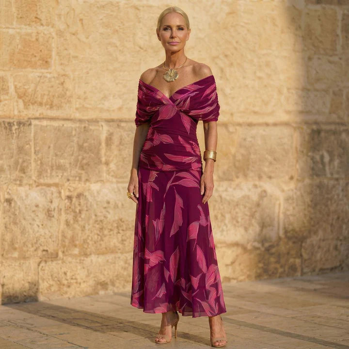 Celeste | Vestido Elegante de Hojas