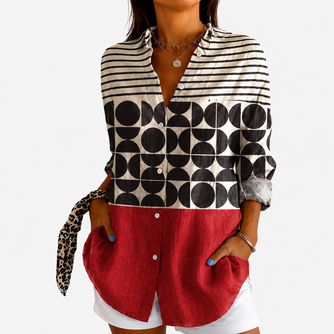 Μπλούζα Colorblock Retro Γοητεία