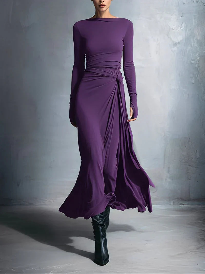 Naiara ❘ Vestido Maxi con Nudo Lateral