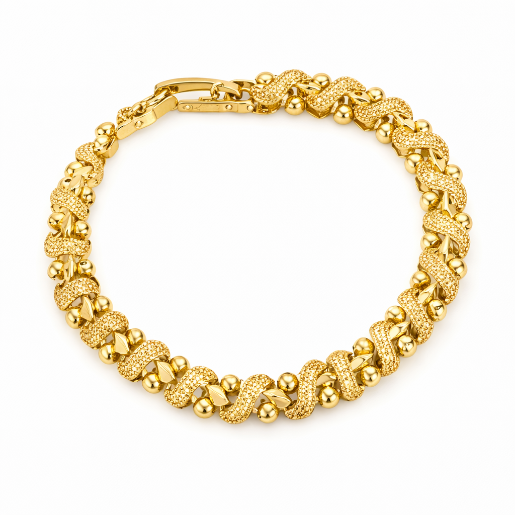 Lirio Pulsera Onda Adornada