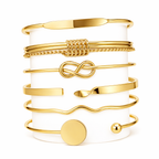 Set de pulseras nudo elegante