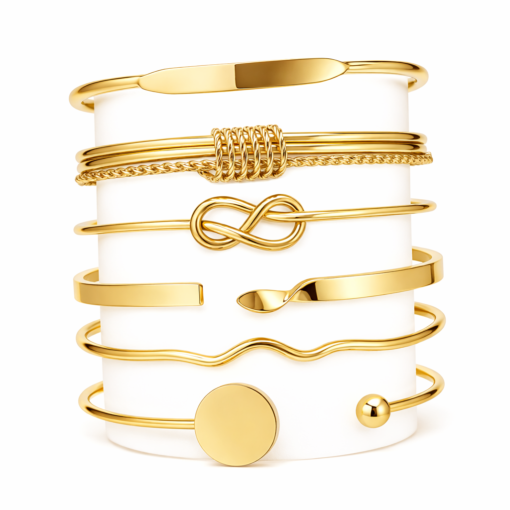 Set de pulseras nudo elegante