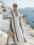 Elvienne | Μάξι φόρεμα με ρίγες σε color block