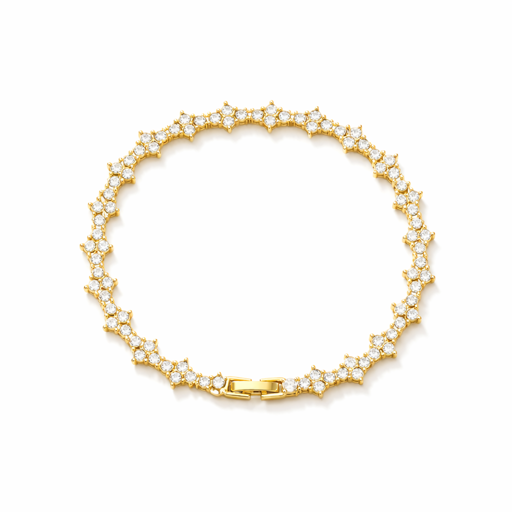 Clásico brazalete de tenis anudado