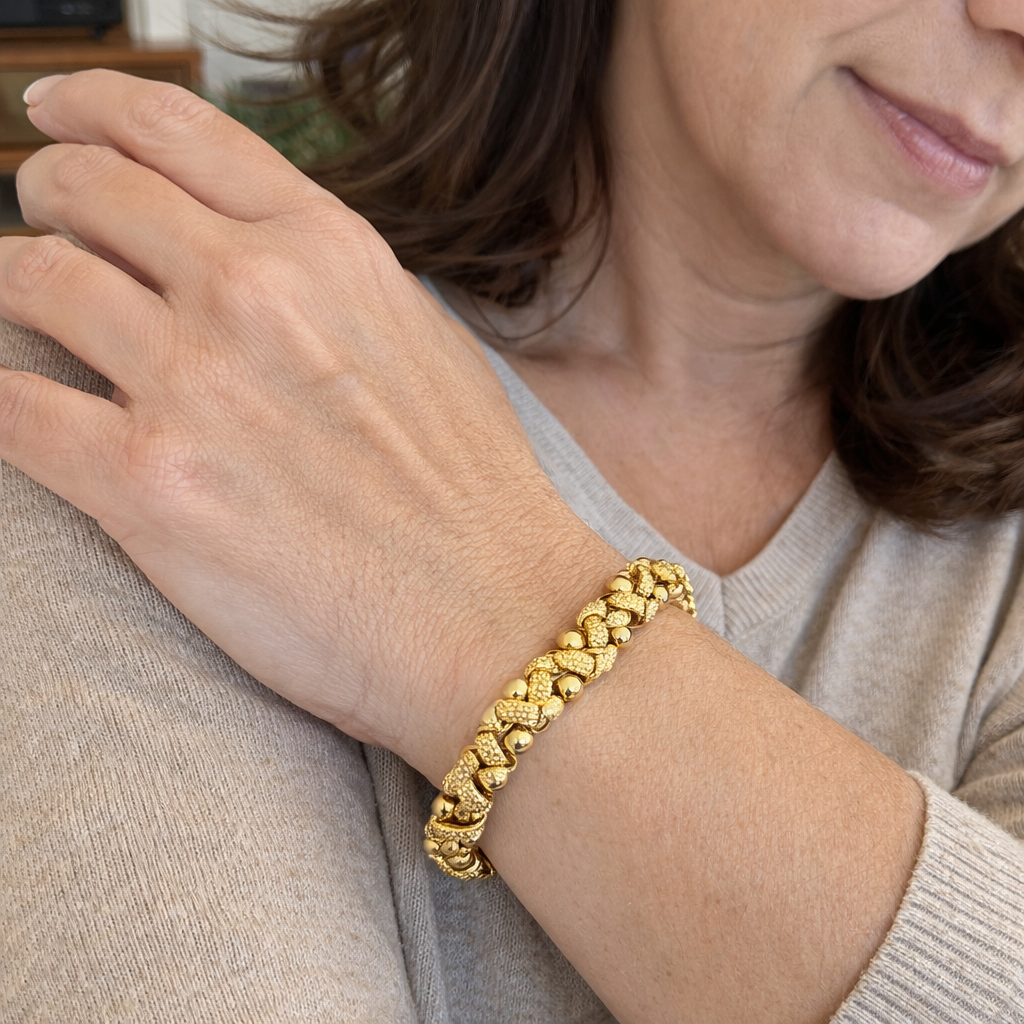 Lirio Pulsera Onda Adornada