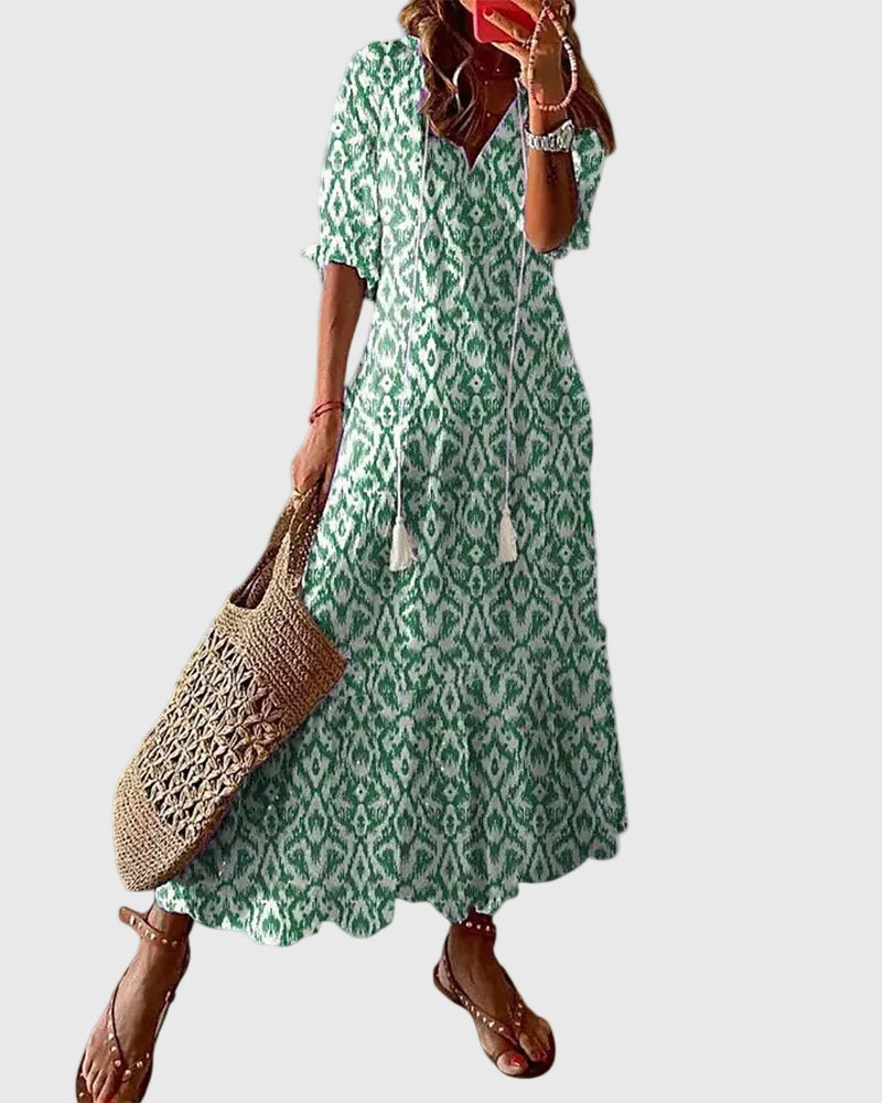 Αμάλια | Vintage Μάξι Φόρεμα Boho Καλοκαιρινό
