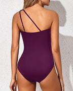 Danae & Melina - Bañador de una pieza con un solo tirante para mujer: bañadores que moldean la barriga