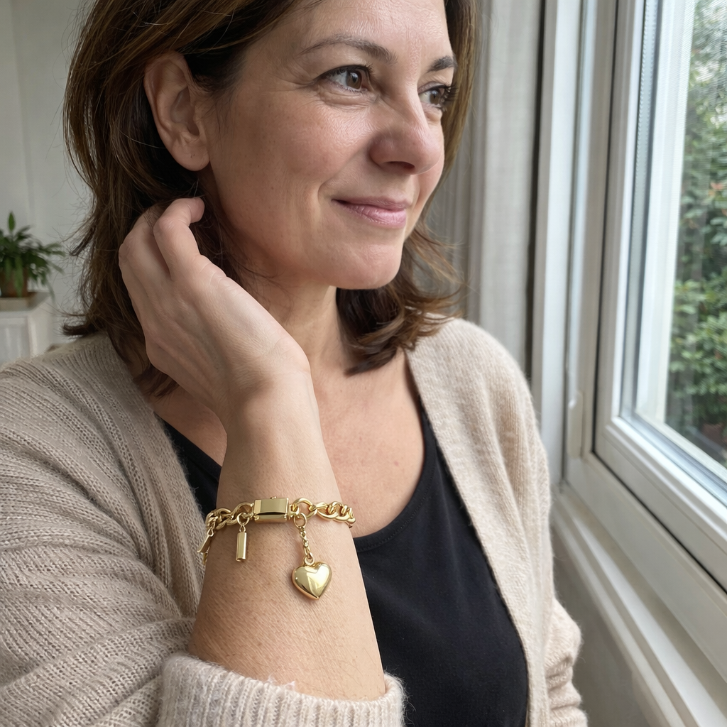 Pulsera Corazón Grueso