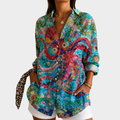 Blusa Arte Floral del Océano