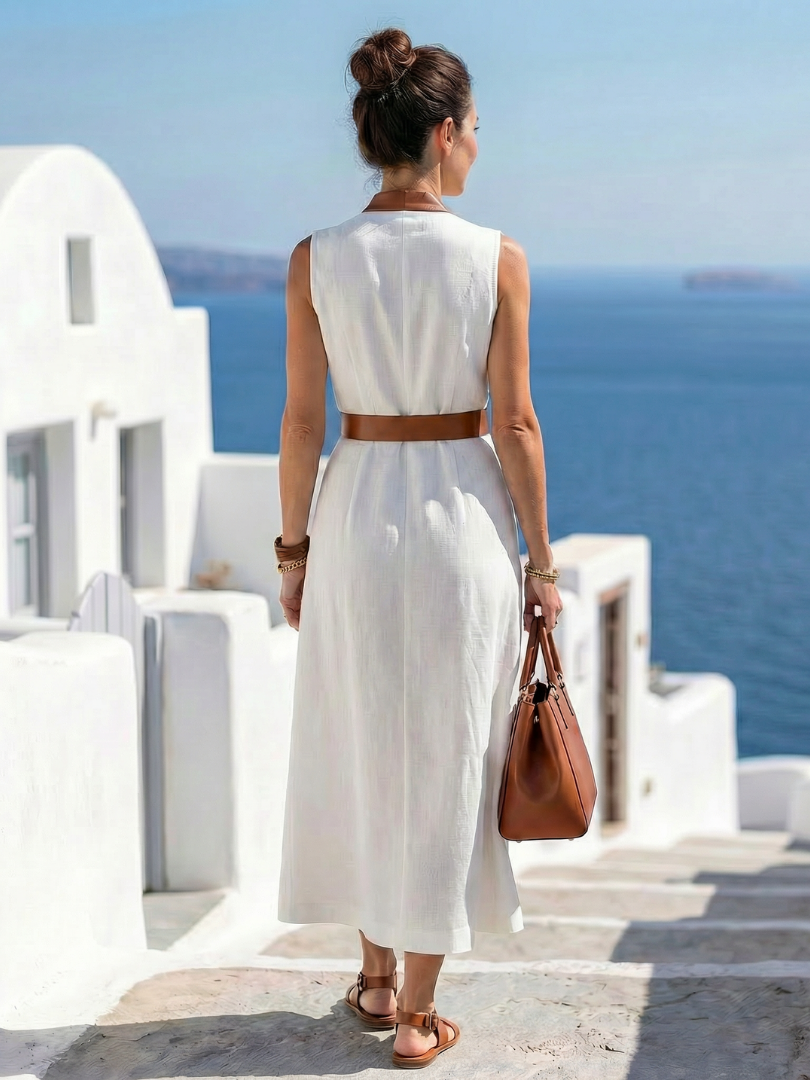 Myra | Μίντι Φόρεμα με Αντιθέσεις στις Ρίγες
