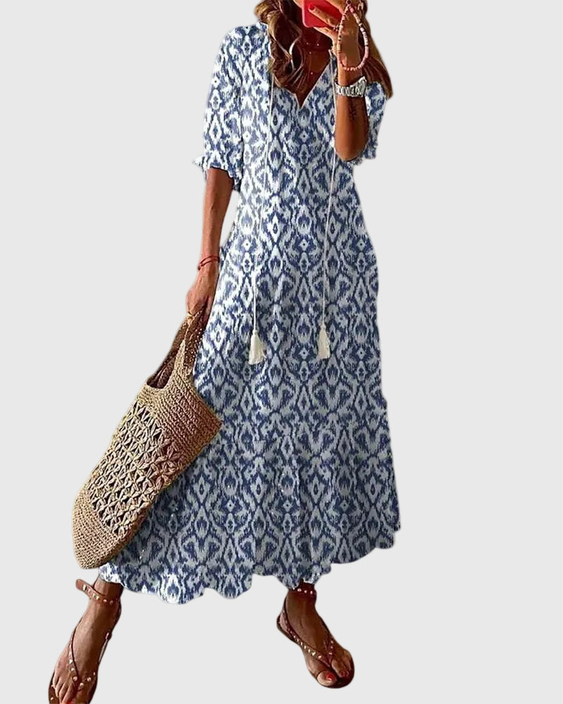 Αμάλια | Vintage Μάξι Φόρεμα Boho Καλοκαιρινό