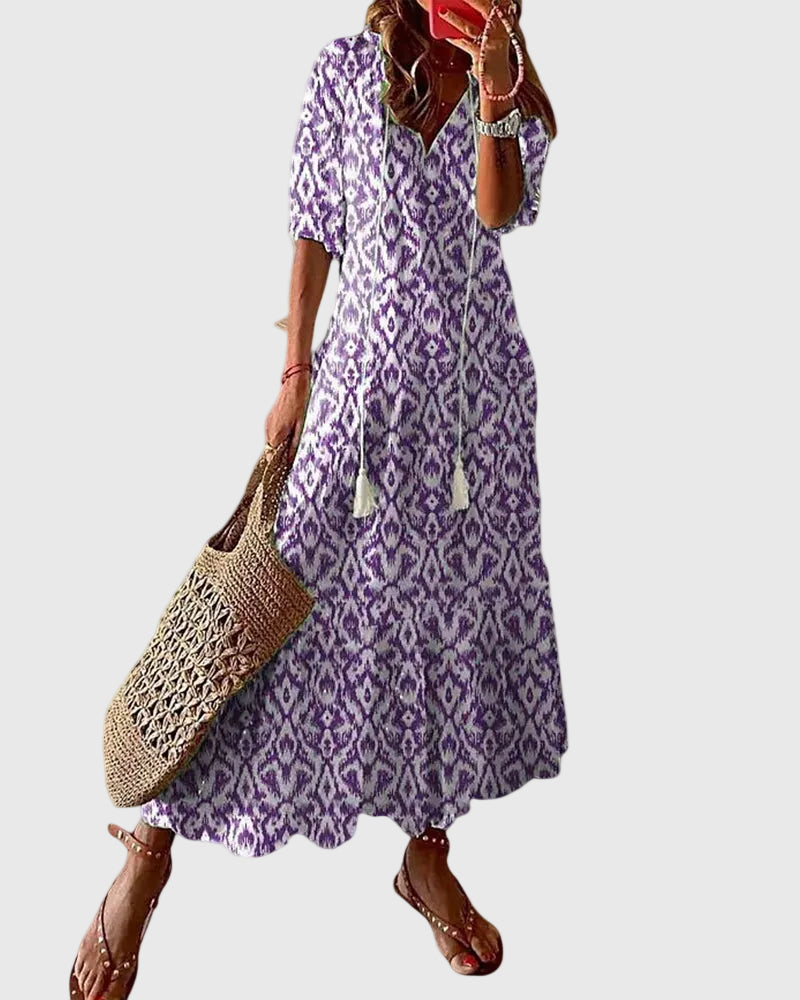 Αμάλια | Vintage Μάξι Φόρεμα Boho Καλοκαιρινό