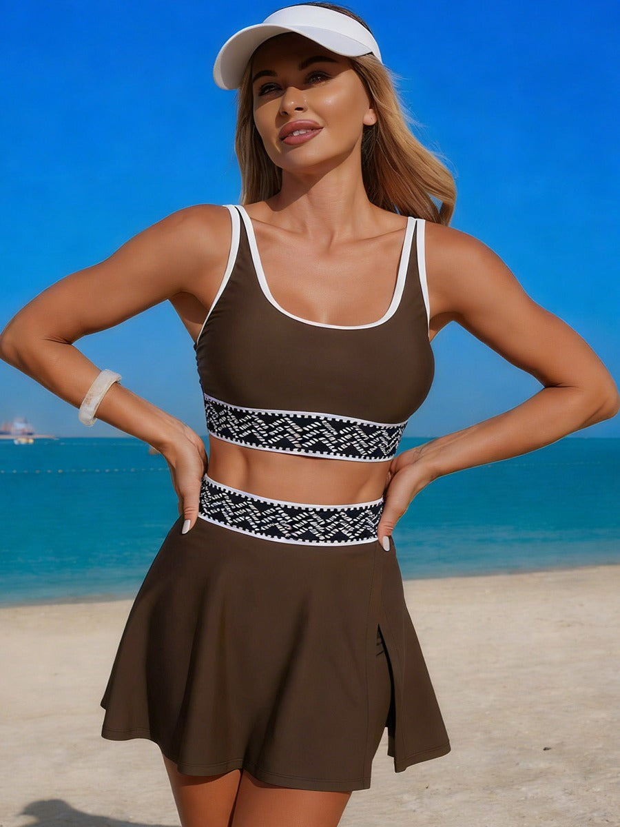 Νανά & Μελίνα - Σπορ μαγιό tankini δύο τεμαχίων με φούστα