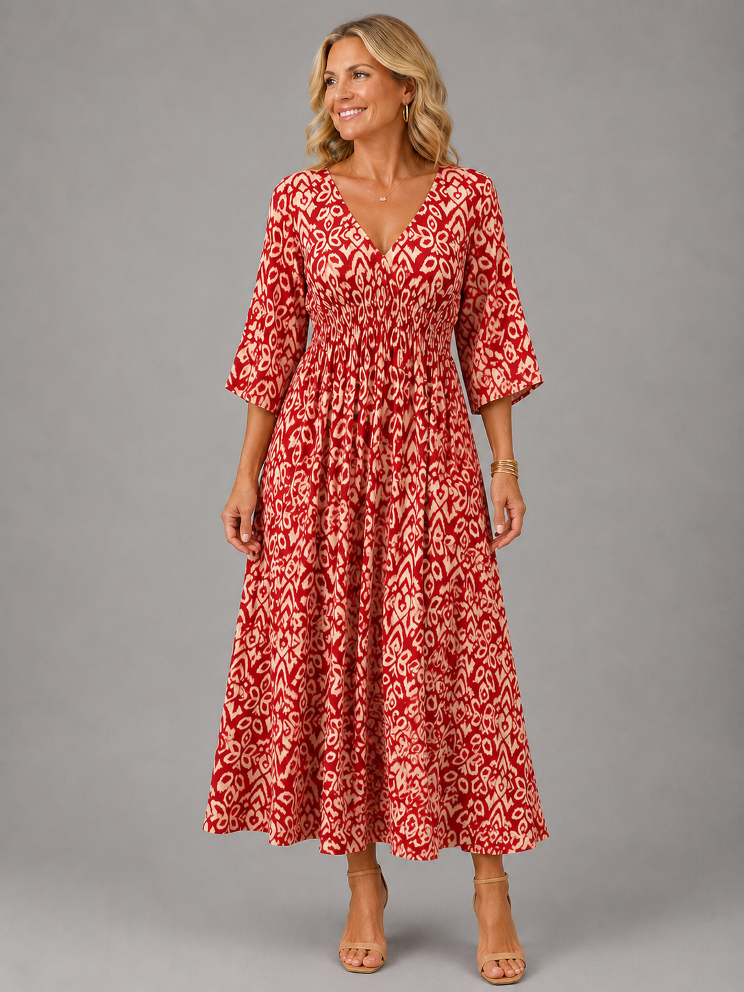 Althea™ | Μίντι φόρεμα Bohemian Flow