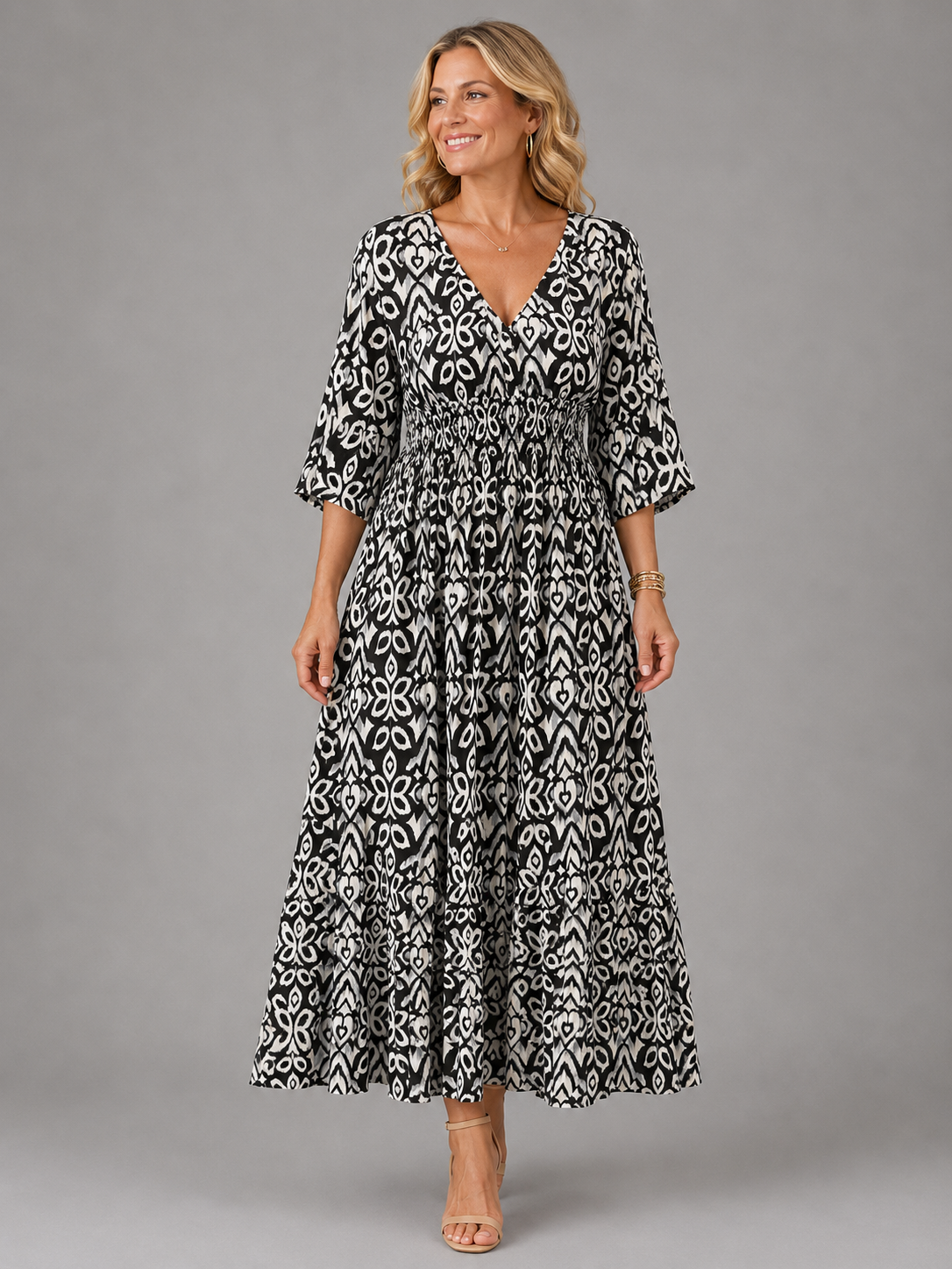 Althea™ | Μίντι φόρεμα Bohemian Flow