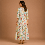 ESMERALDA | Vestido midi bordado con motivos florales