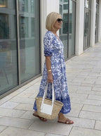 Tallis | Elegante vestido floral con cuello en V