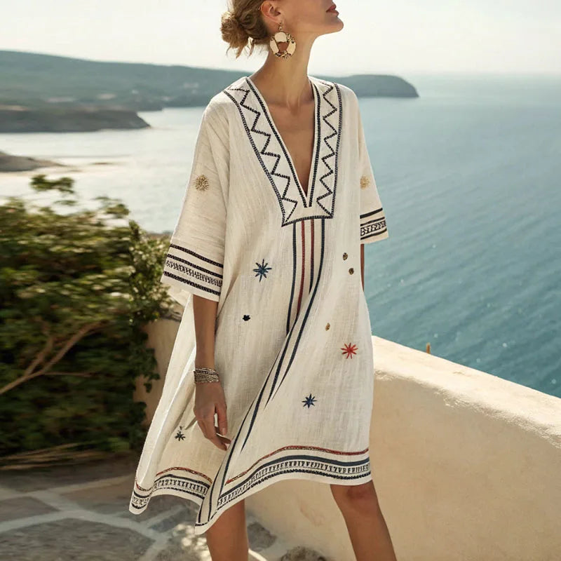 Naomi - Vestido de Playa Elegante y Versátil para Días de Verano
