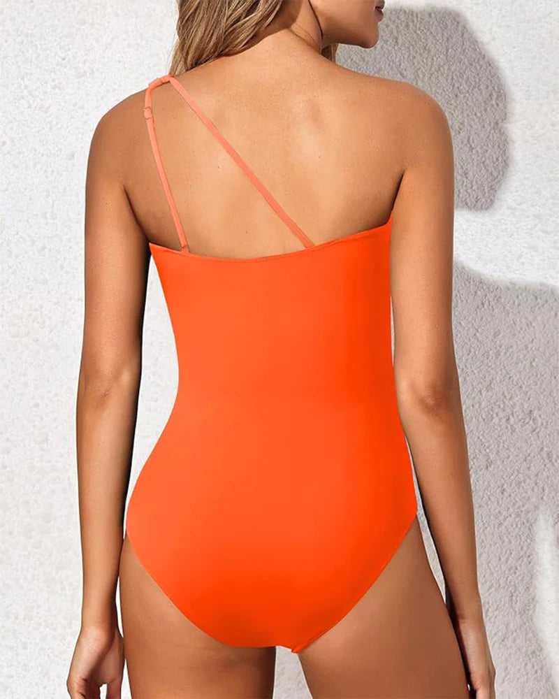 Danae & Melina - Bañador de una pieza con un solo tirante para mujer: bañadores que moldean la barriga