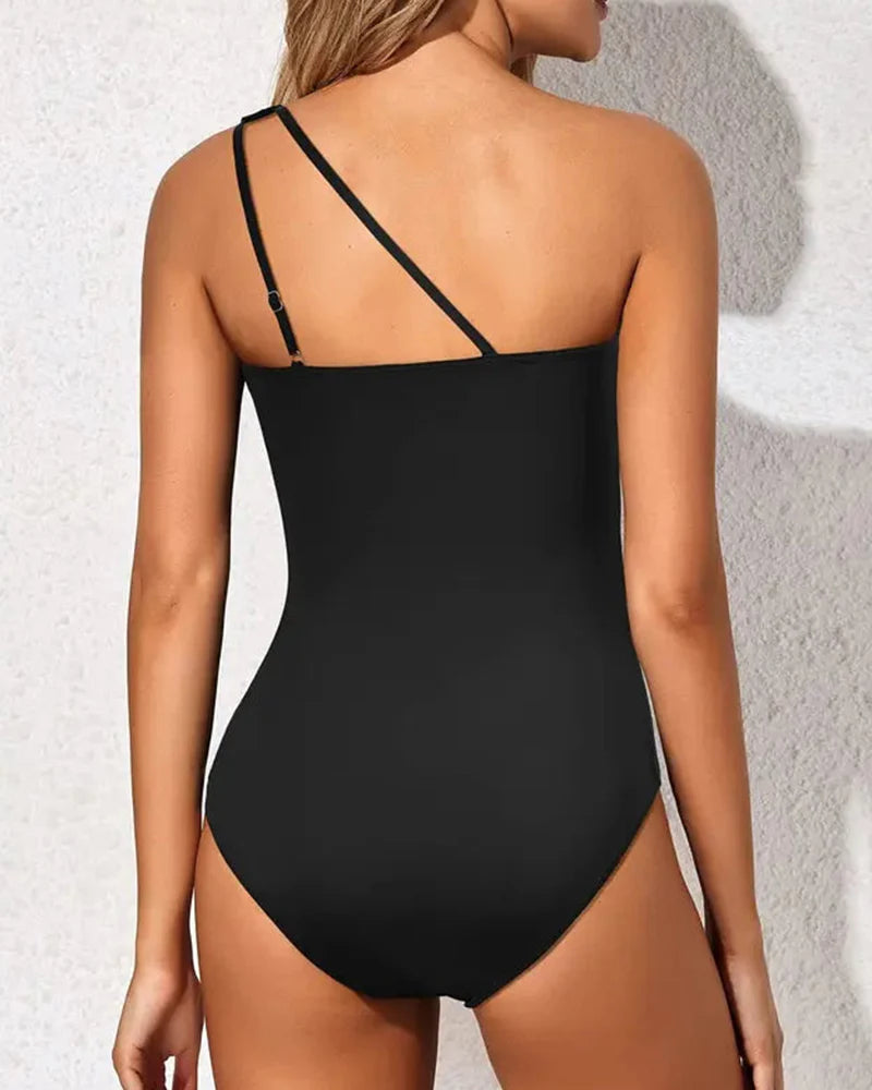 Danae & Melina - Bañador de una pieza con un solo tirante para mujer: bañadores que moldean la barriga