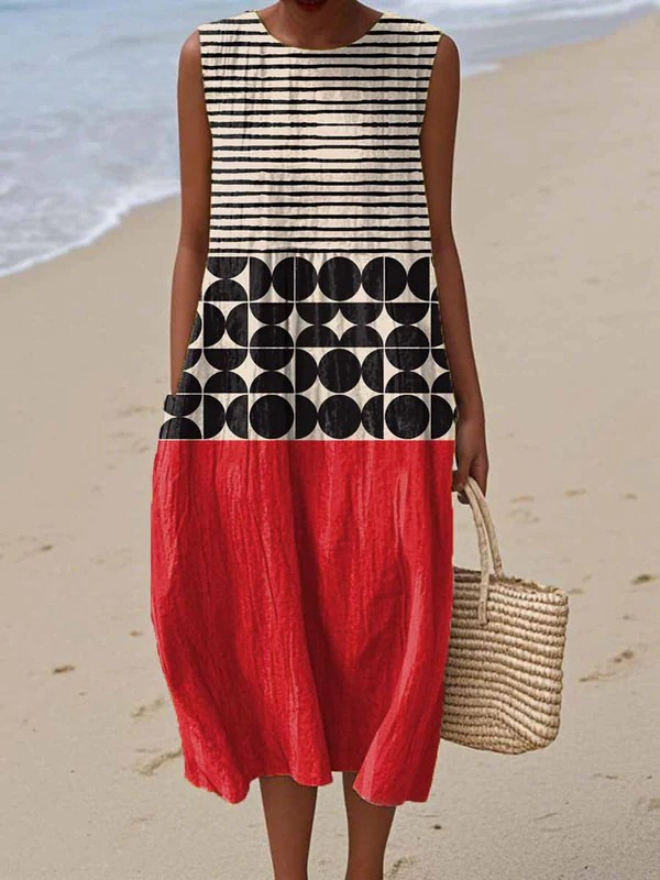 Jane™ | Abito Midi Colorblock