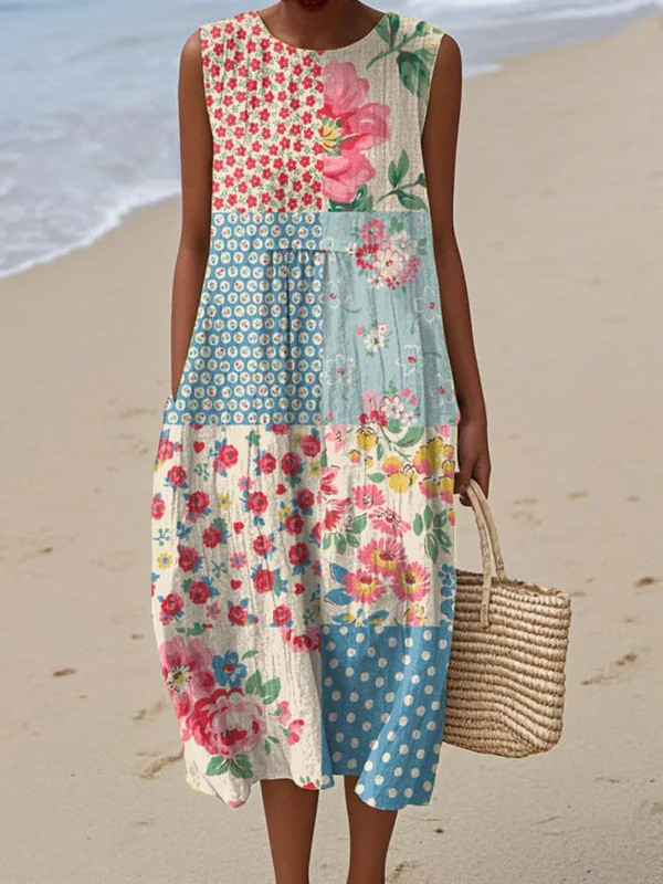 Anna™ | Midi Φόρεμα Patchwork