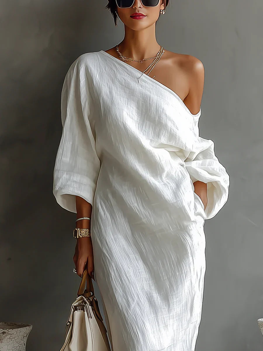 Κομψό Ασύμμετρο Φόρεμα Alondra