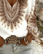 Elara | Μπλούζα με στάμπα Paisley