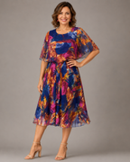 BARBARA | Vestido de gasa cómodo para tallas grandes