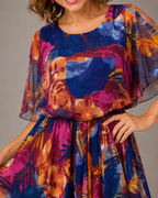 BARBARA | Vestido de gasa cómodo para tallas grandes