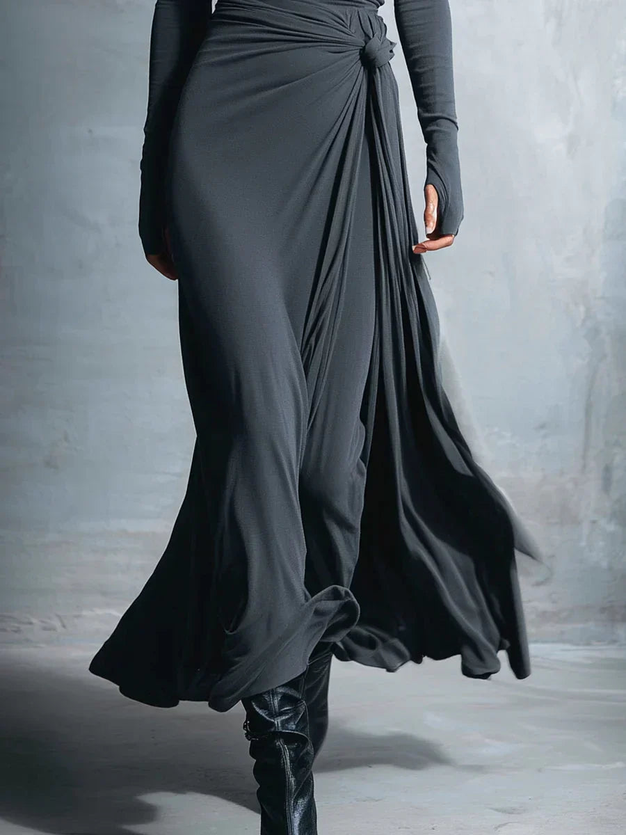 Naiara ❘ Vestido Maxi con Nudo Lateral