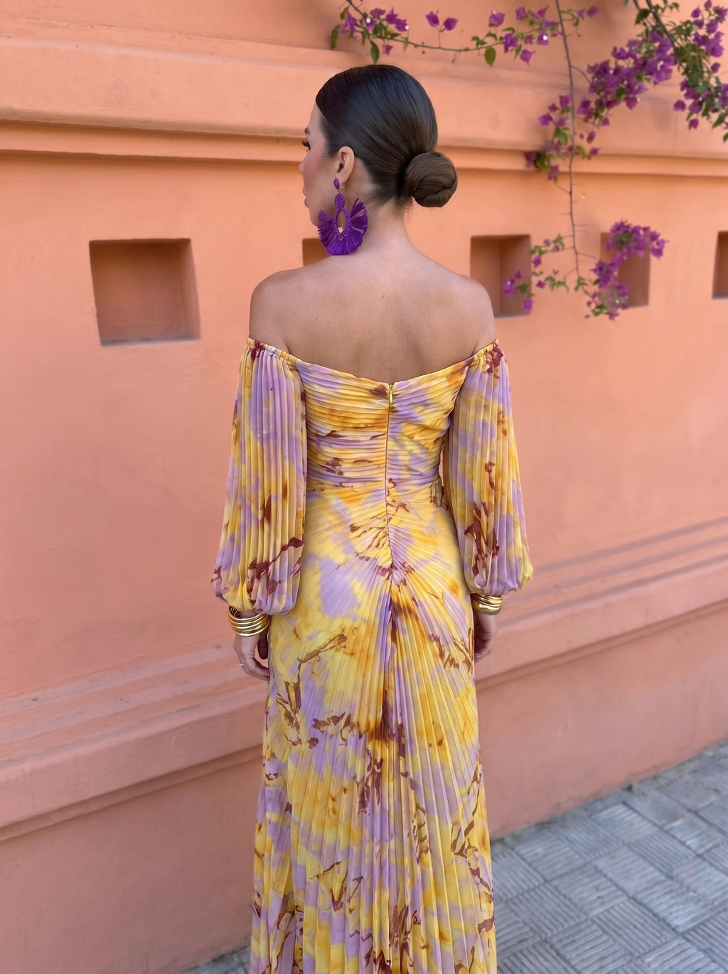 Gregoria™ | Μακρύ Floral Φόρεμα με Βαθύ Ντεκολτέ