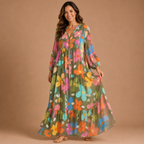 CORINNE | Vestido maxi con estampado floral