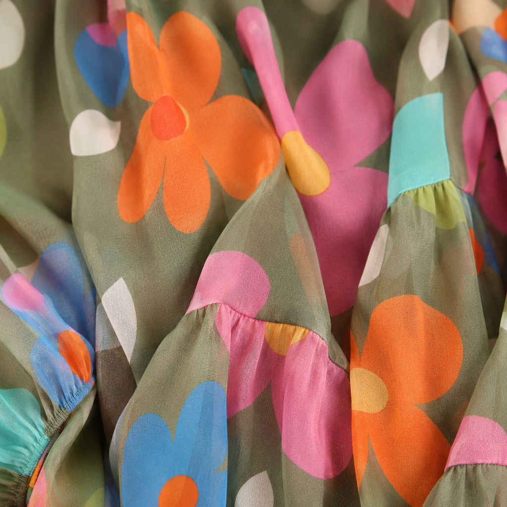 CORINNE | Vestido maxi con estampado floral