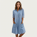 Wonda | Robe Chemise en Denim Décoloré
