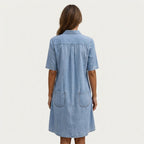 Wonda | Robe Chemise en Denim Décoloré