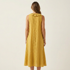 Vicky | Ruffle-Front V-Neck Sleeveless Maxi Dress