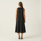 Vicky | Ruffle-Front V-Neck Sleeveless Maxi Dress