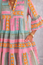 Lucy | Vestido Midi Fluido Estampado
