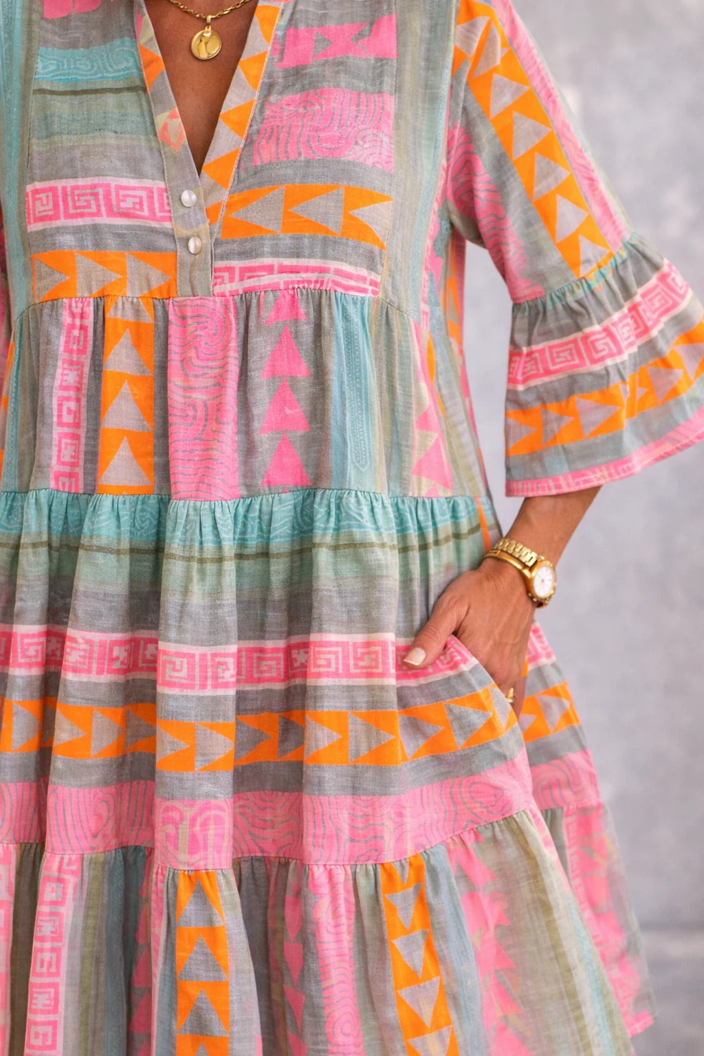 Lucy | Vestido Midi Fluido Estampado