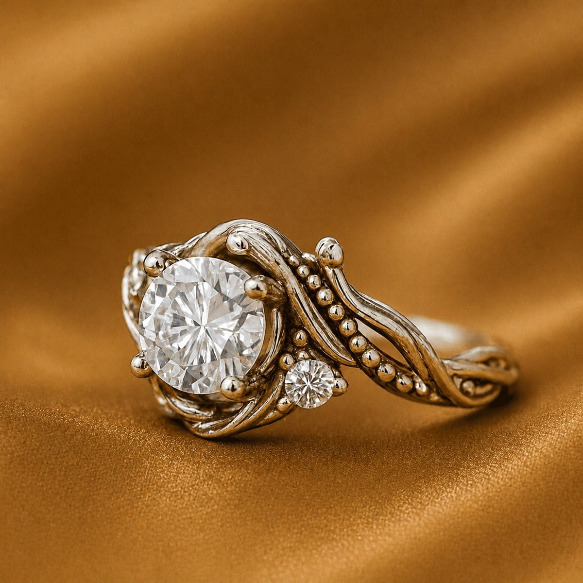 Δαχτυλίδι Luxe Silver με κλαδί ζιργκόν